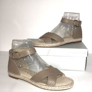 Sole Society Saunda Leather Ankle Strap Espadrille Sandals